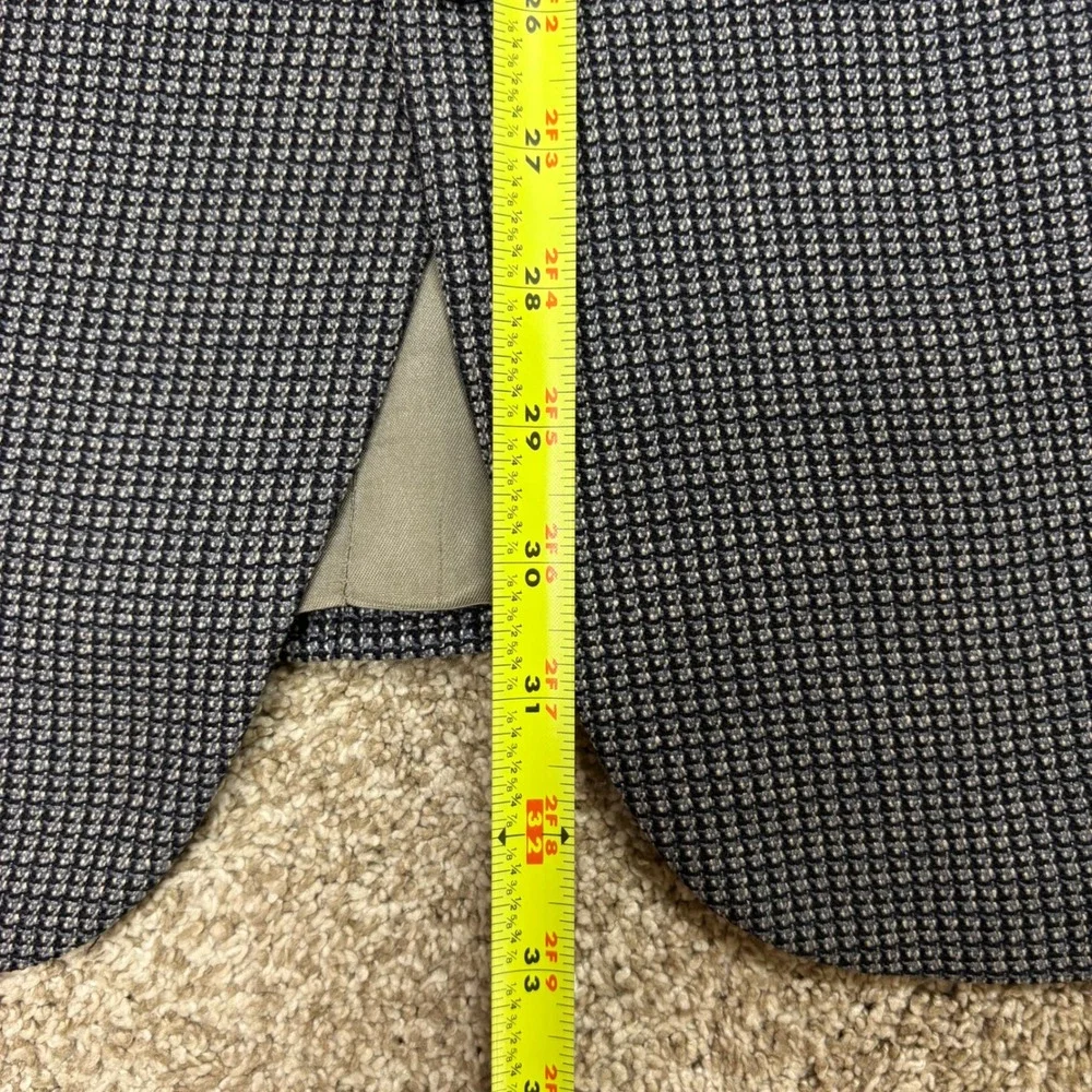 Vintage 80s Christian Dior Monsieur Single-Breasted Houndstooth Sport Coat 42R